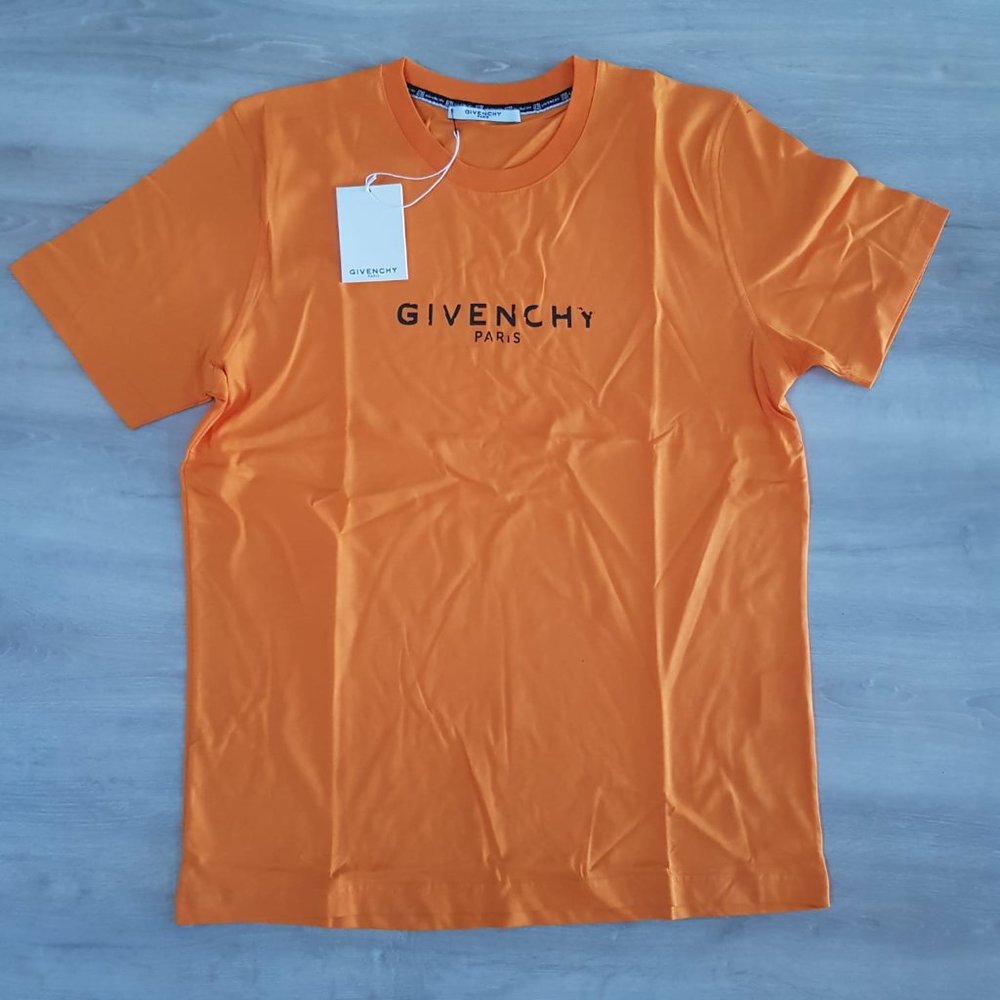 Givenchy Logo Printed Orange T-Shirt